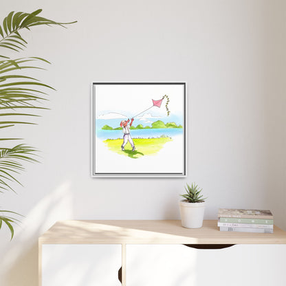 Dogi Fun Matte Canvas Framed
