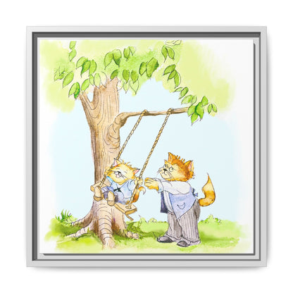 Kitty Fun Matte Canvas Framed