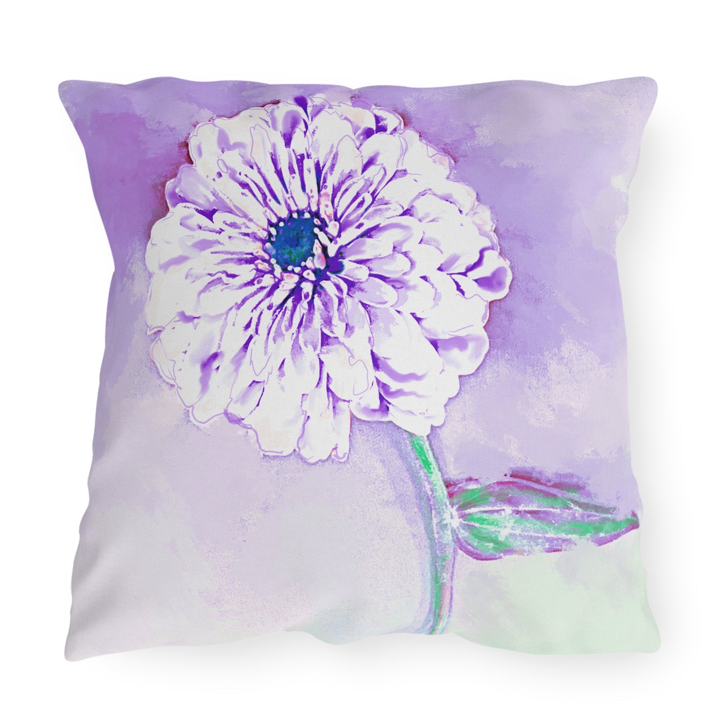 Outdoor Pillows Abstract Zinnia Color Story Lavender