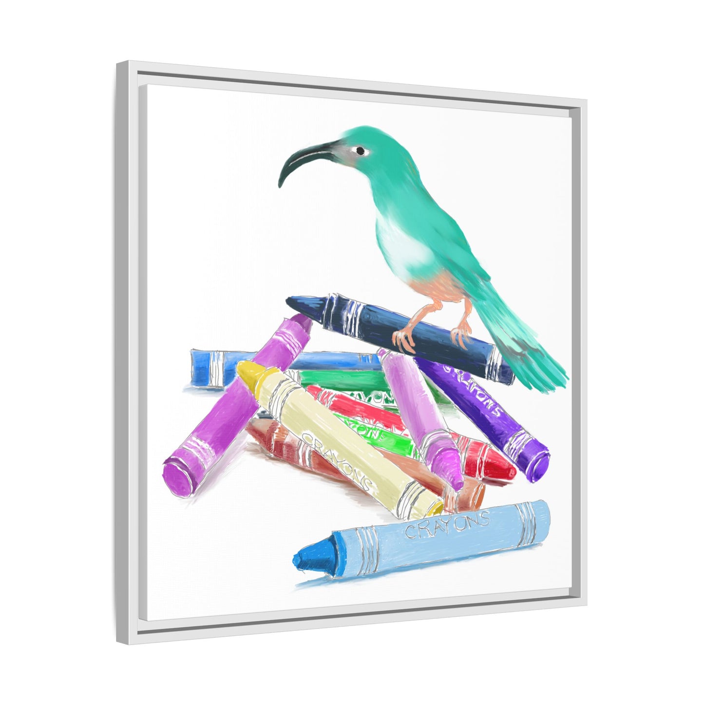 Jolly Birds Matte Canvas Framed