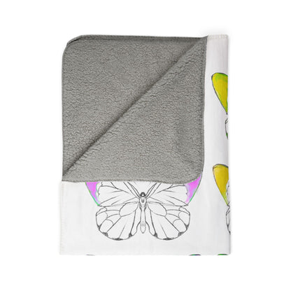 Fleece Sherpa Blanket Chromatic Flutter