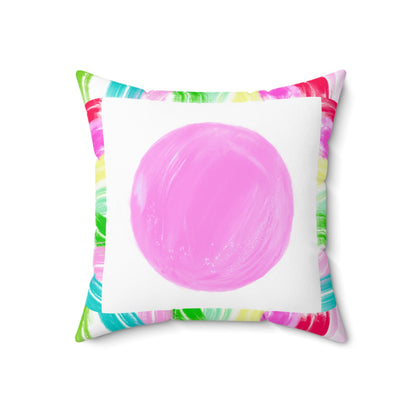 Mega Dot Polyester Square Pillow Birds