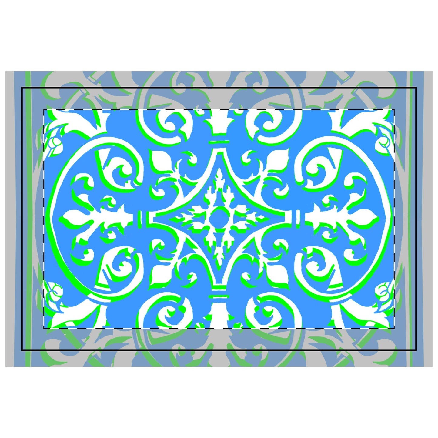 Quilted Placemat Hand-Drawn Classic
