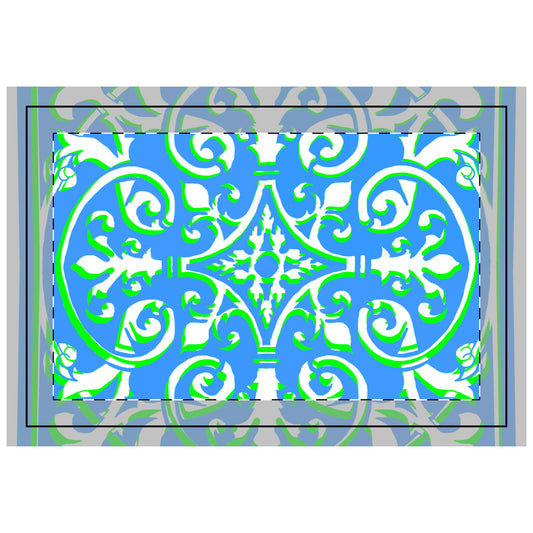 Quilted Placemat Hand-Drawn Classic