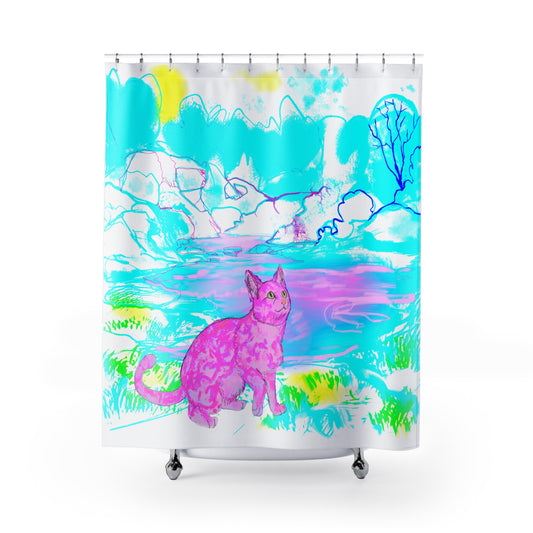 Kitty Fun Shower Curtains