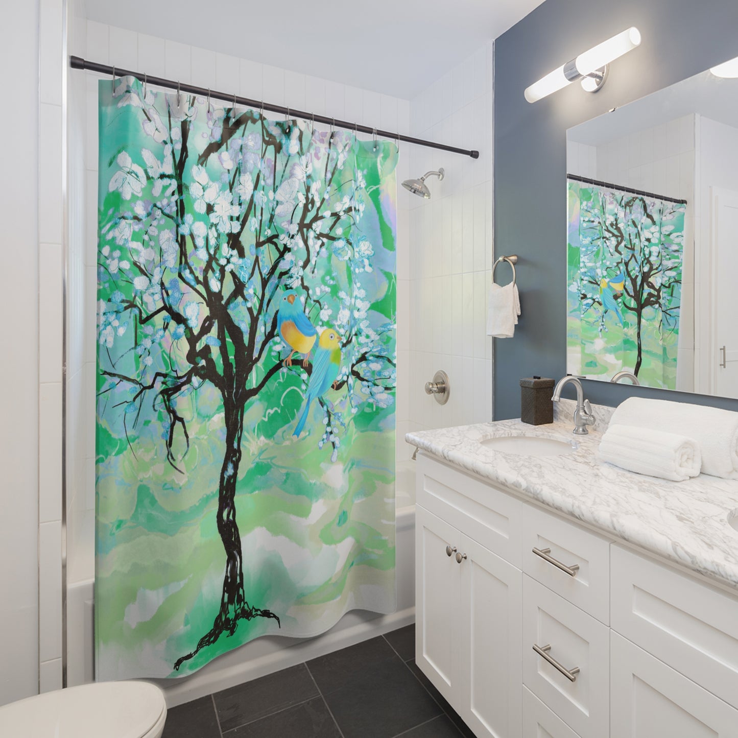 Shower Curtains Joyful Landscapes