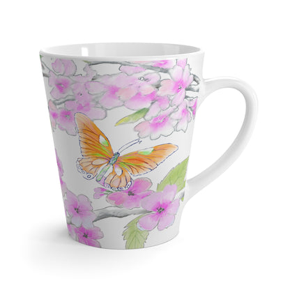 Butterfly Swing Latte Mug Orange, Pink