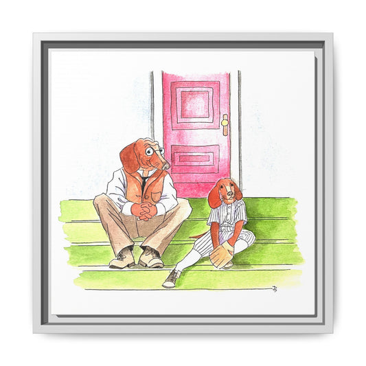 Dogi Fun Matte Canvas Framed