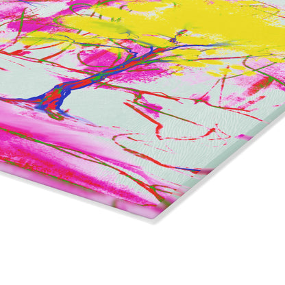 Glass Cutting Board Watercolor Landscape