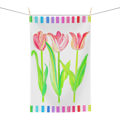 Vibrant Tulip Microfiber Tea Towel
