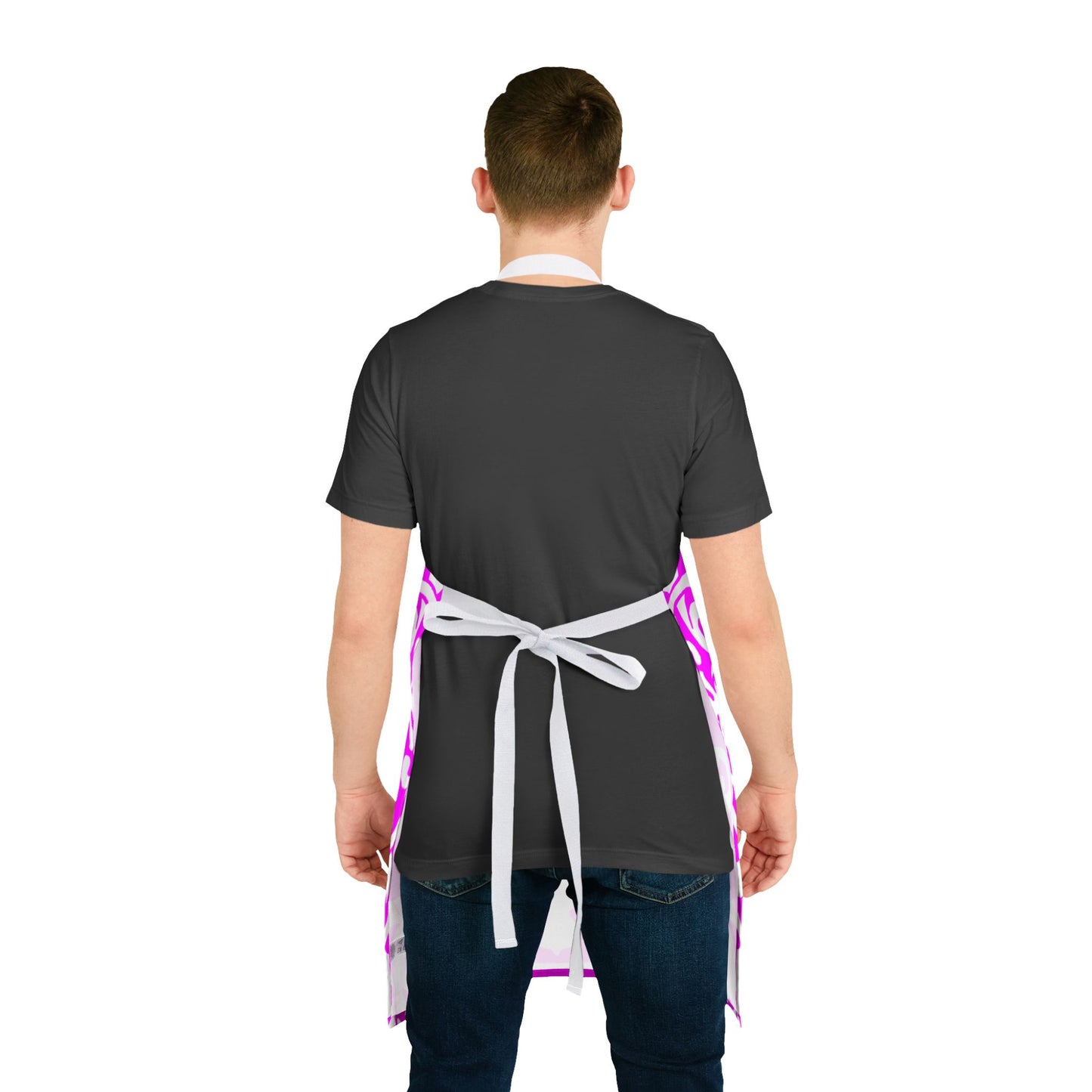 Scrollwork Apron Raspberry