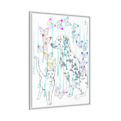 Butterfly Chroma Rain and Shine Matte Canvas, Framed (White)
