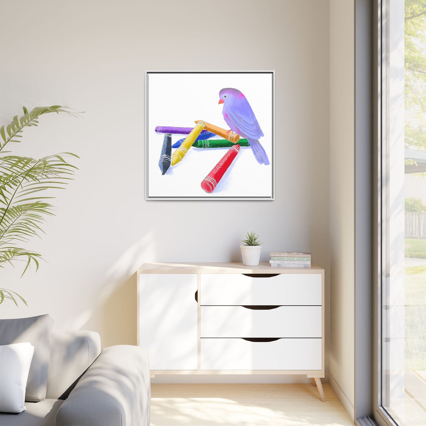 Jolly Birds Matte Canvas Framed