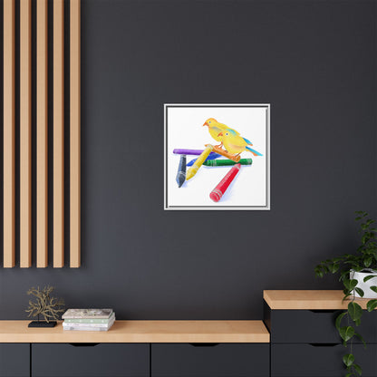 Jolly Birds Matte Canvas Framed