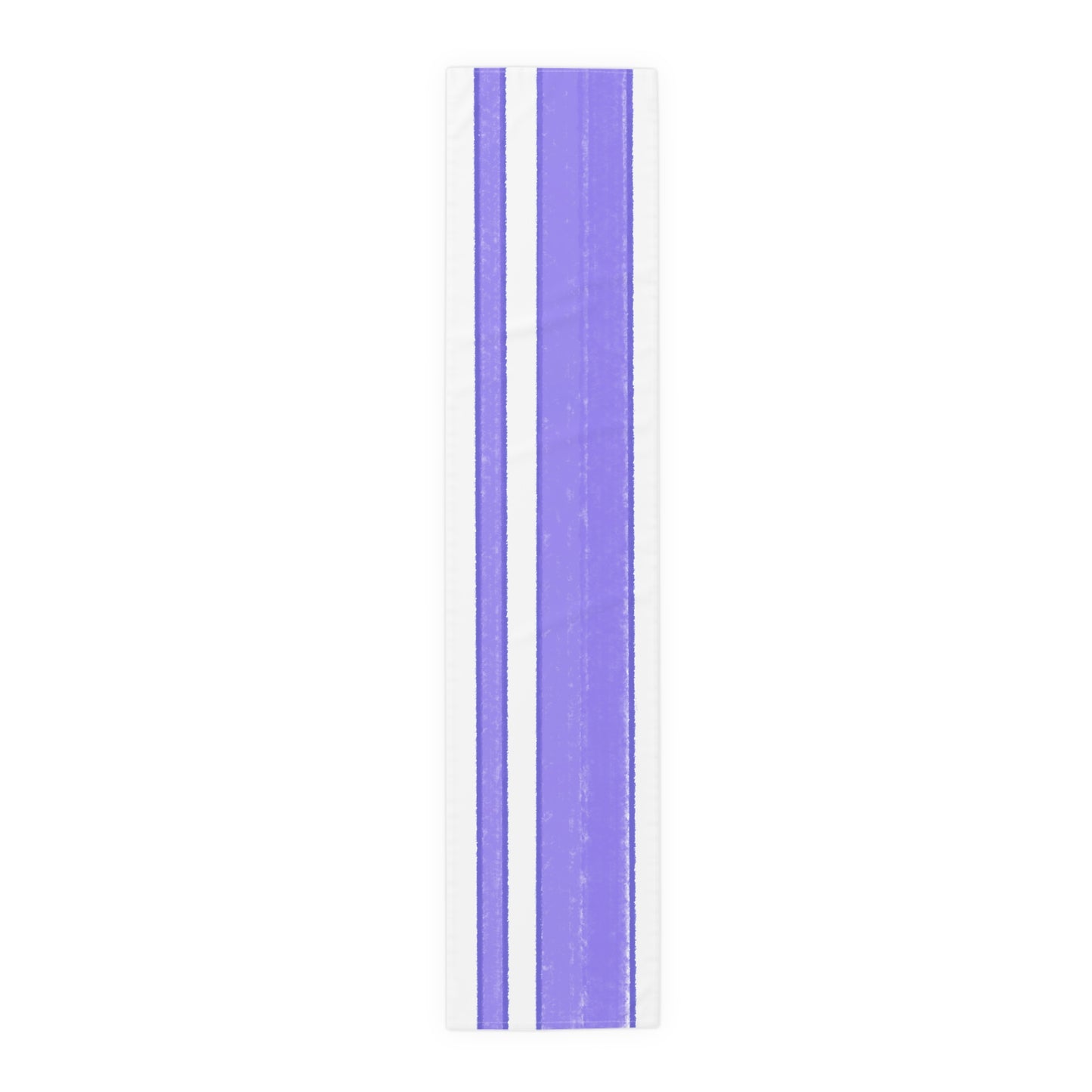 Mega Stripe Table Runner (Cotton Creamy White, Poly Bright White) Royal Blue