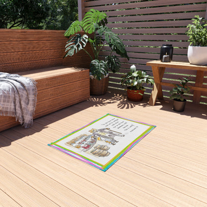 Kitty Fun Indoor/Outdoor Rug Inspirational quote