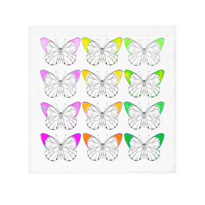 Face Towels Color Tipped Butterflies