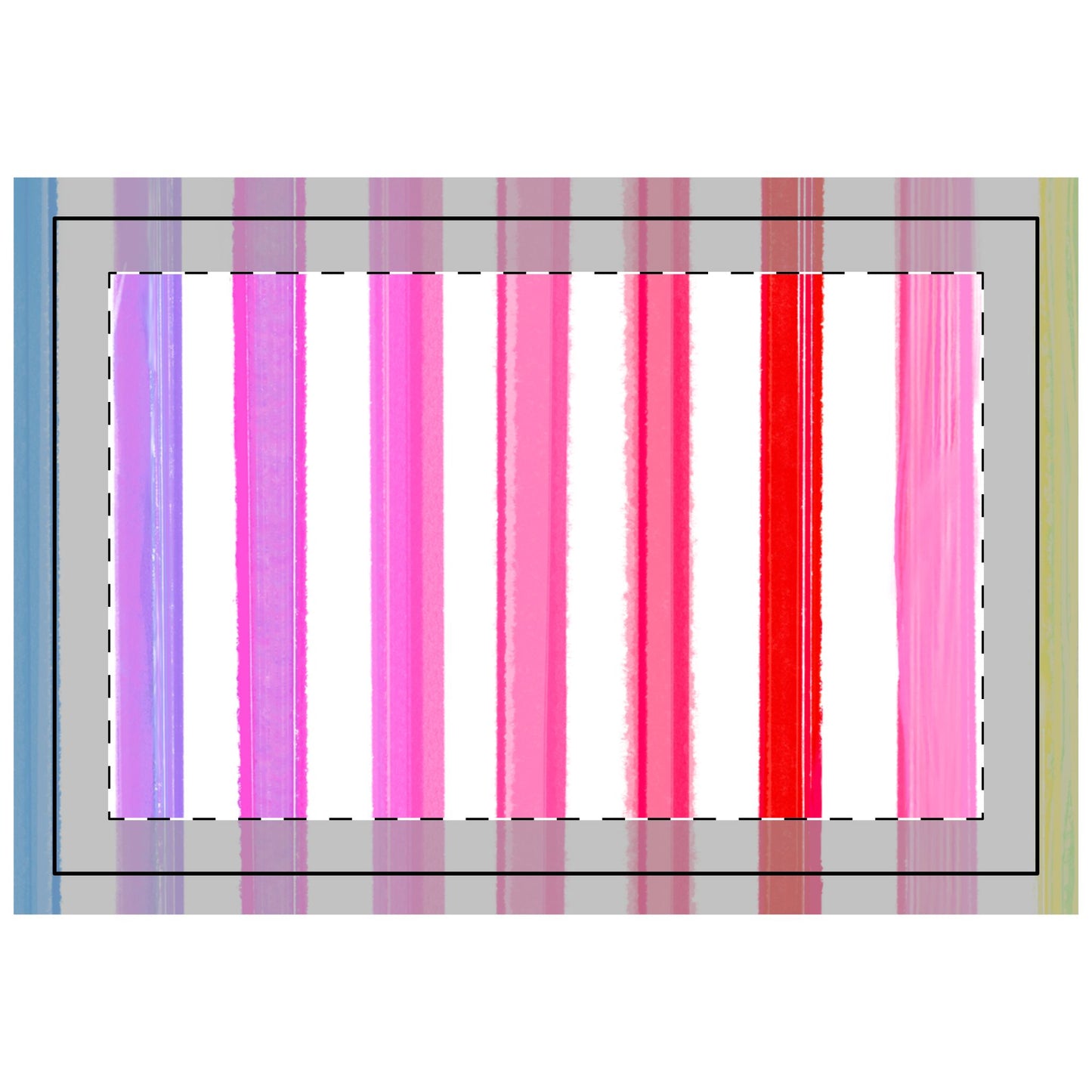 Quilted Placemat Watercolor Stripes  A