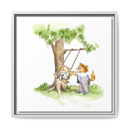 Kitty Fun Matte Canvas Framed