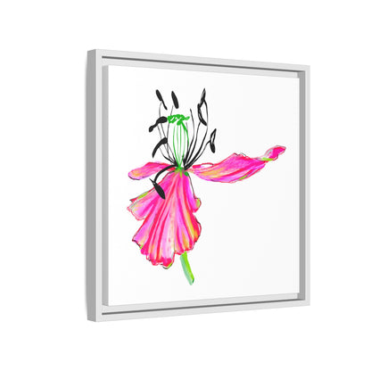 Dancing Tulips Matte Canvas, Framed (Multi-color) Raspberry