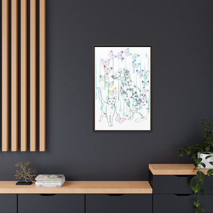 Butterfly Chroma Rain and Shine Matte Canvas, Framed (White)