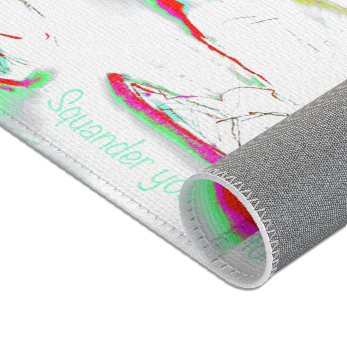 Inspirational Landscapes "Squander your life for a purpose" Indoor Rug in Red and Pink