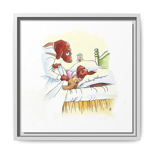 Dogi Fun Matte Canvas Framed