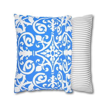 Blue and White Porcelain Square Pillowcase