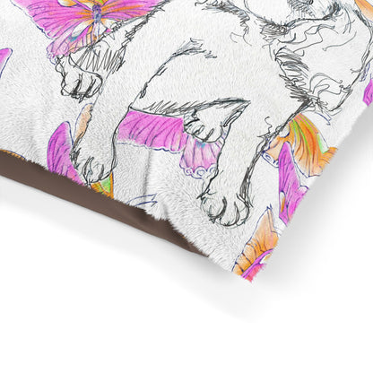 Dogi Butterfly Flutter Pet Bed Pink and Orange
