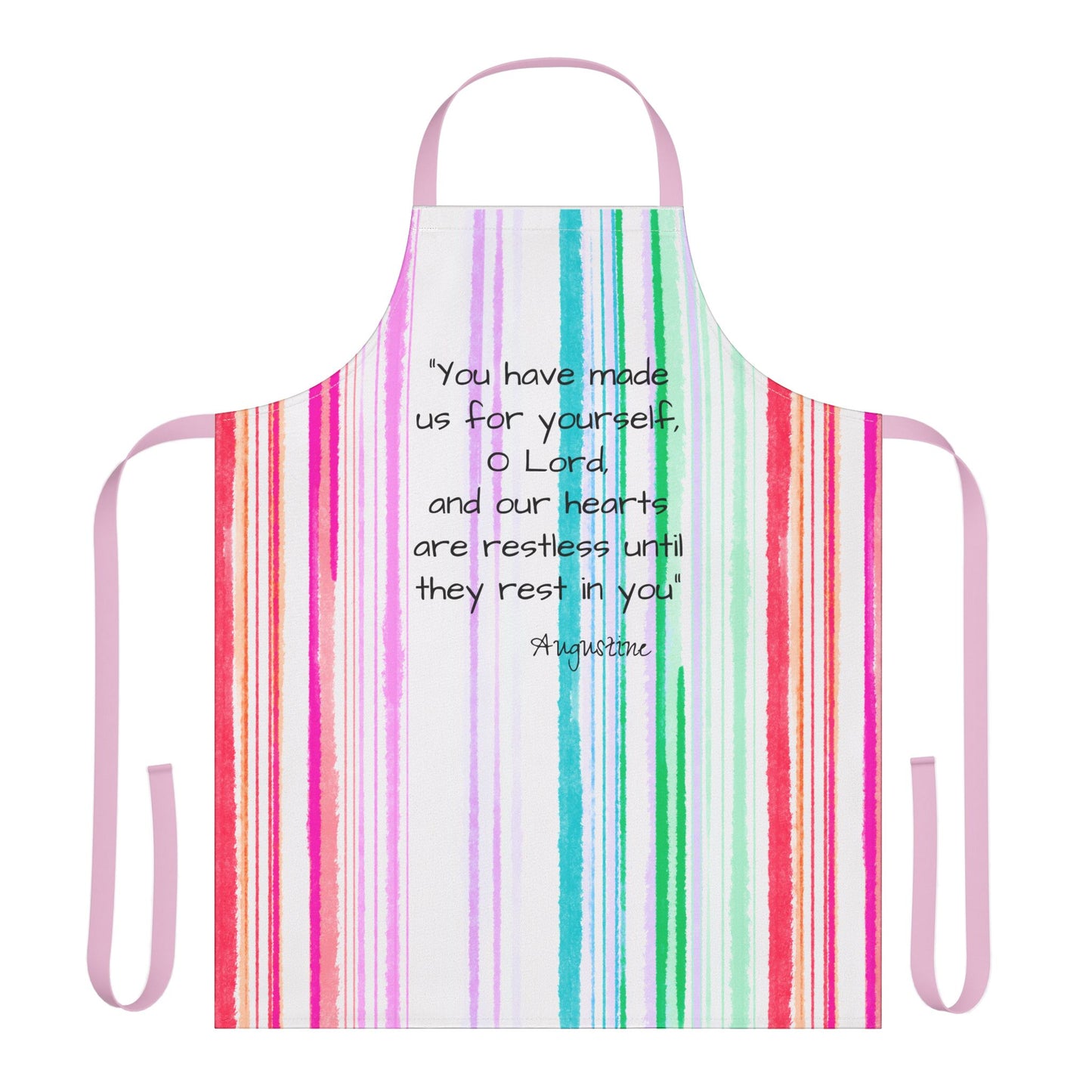 Watercolor Stripes Apron Our Hearts our restless