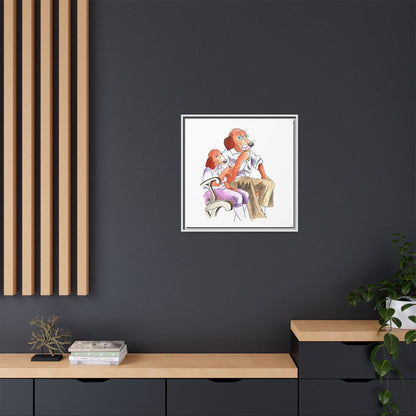 Dogi Fun Matte Canvas Framed