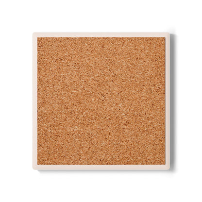 Zinnia Ceramic Coaster, Aqua