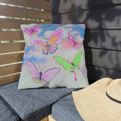 Outdoor Pillows Fluttering Butterflies A