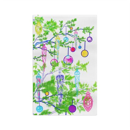 Microfiber Tea Towel Merry Branches