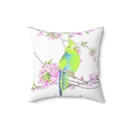 Jolly Birds Spun Polyester Square Pillow