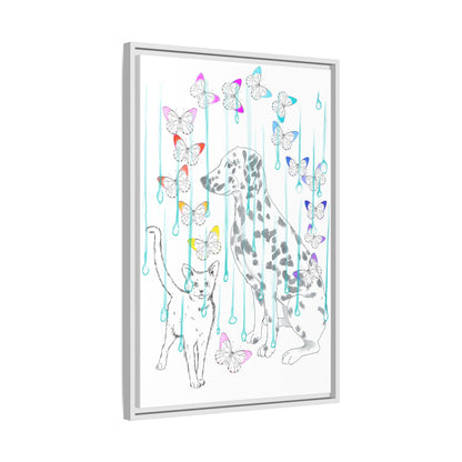 Butterfly Chroma Rain and Shine Matte Canvas, Framed (White)