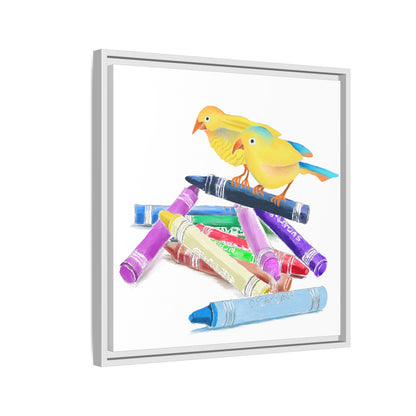 Jolly Birds Matte Canvas Framed
