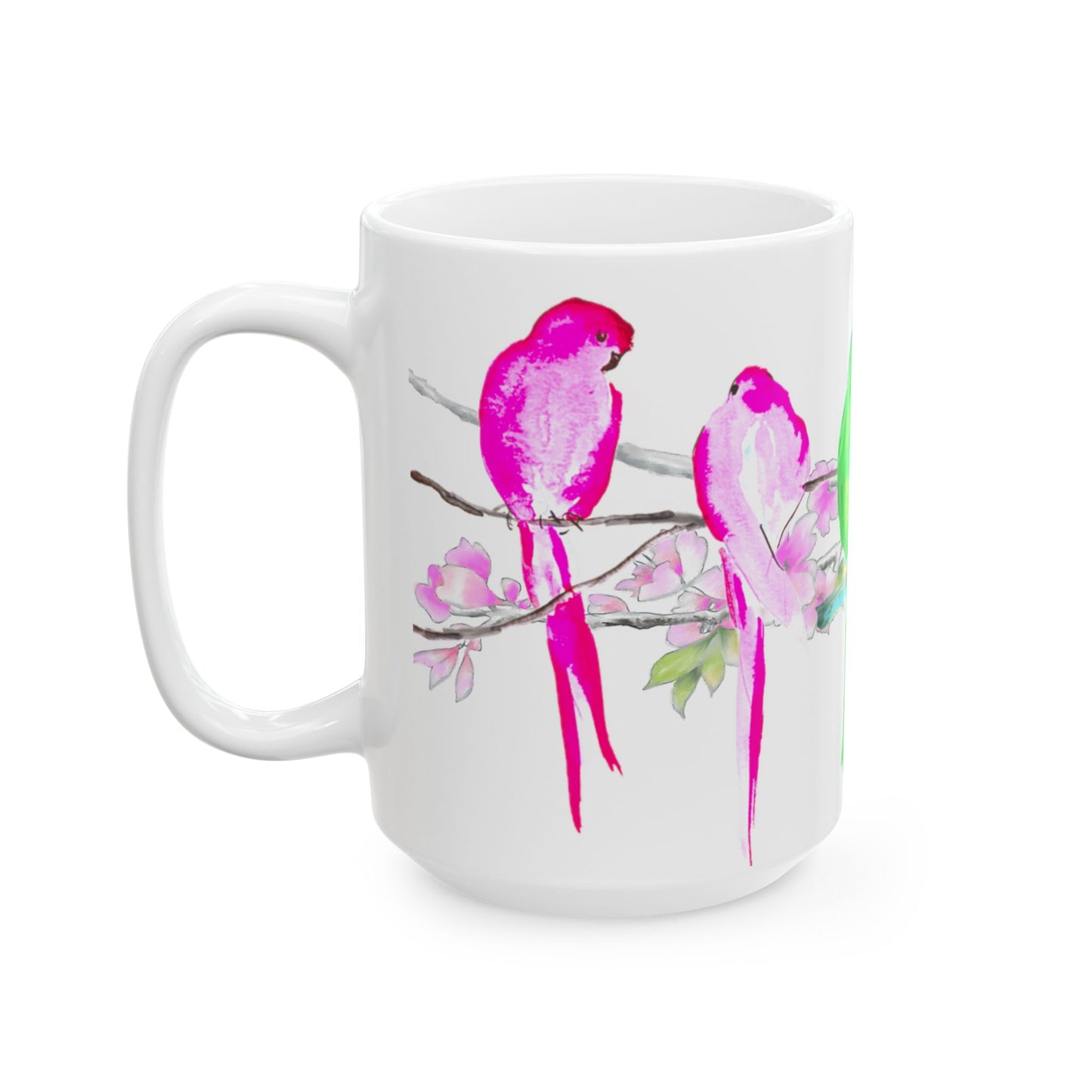Blossoms & Birds Ceramic Mugs