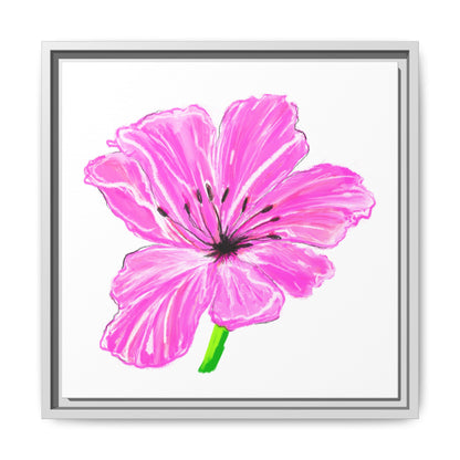 Dancing Tulips Matte Canvas, Framed Cool Pink