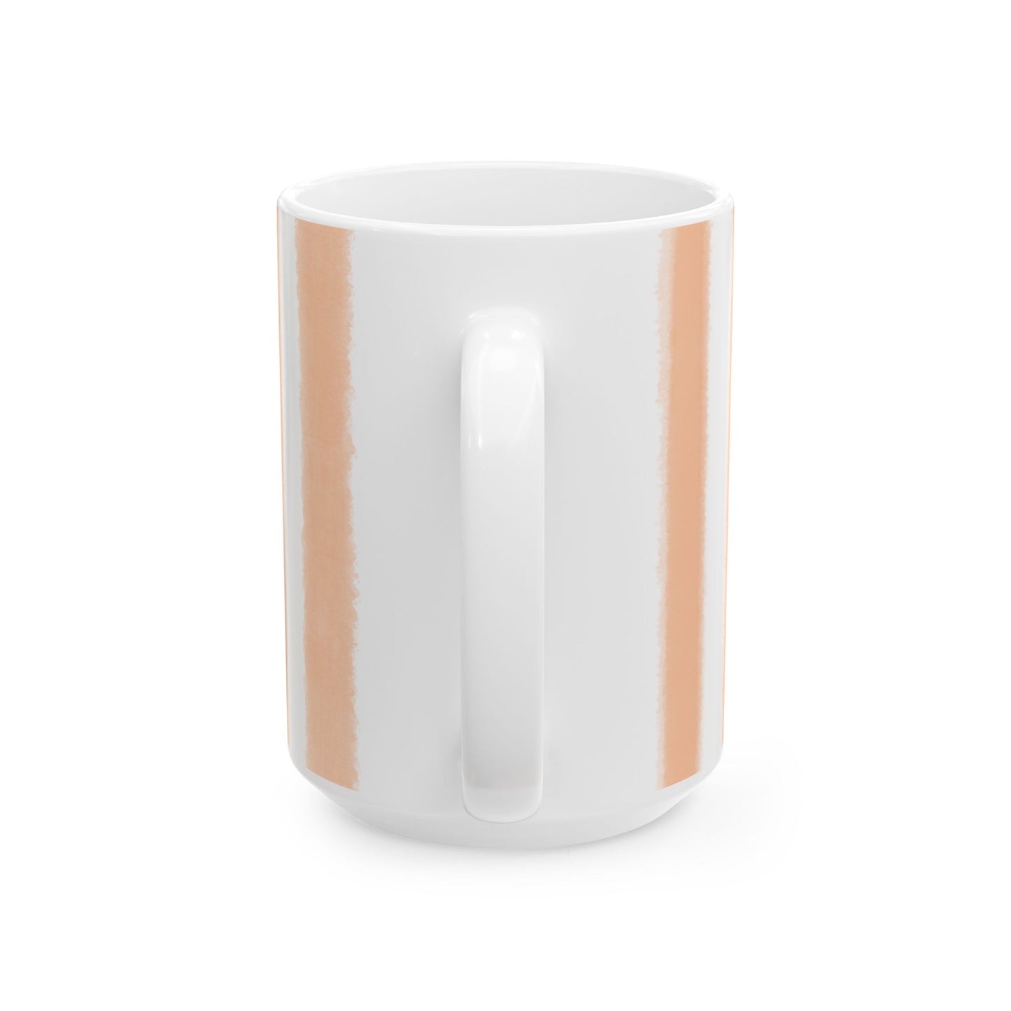 Watercolor Stripes Ceramic Mug Orange