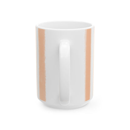 Watercolor Stripes Ceramic Mug Orange