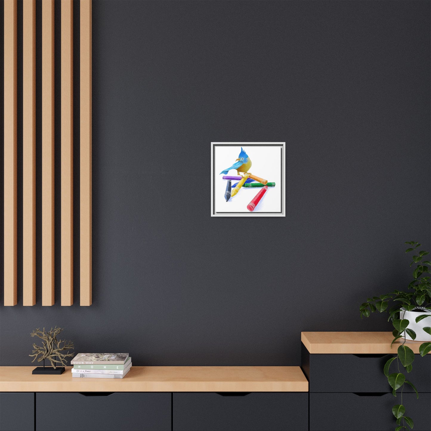 Jolly Birds Matte Canvas Framed