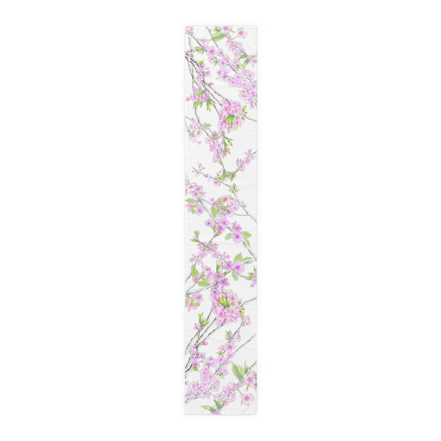 Butterfly Blossom Romp Table Runner (Cotton, Creamy White, Poly, Bright White) 16"x 90"