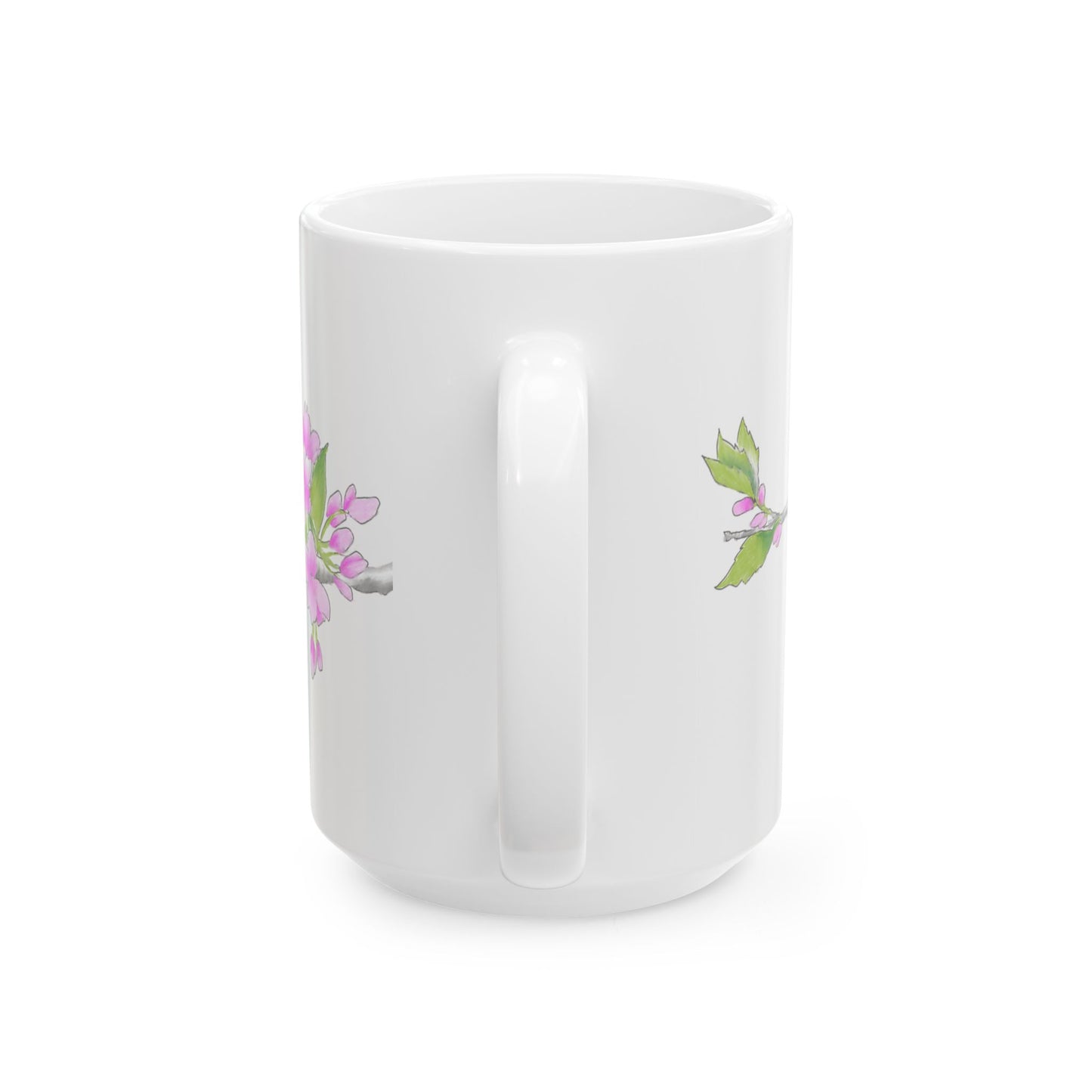 Jolly Birds Ceramic Mug, (11oz, 15oz), Yellow and Aqua