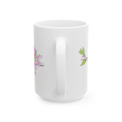 Jolly Birds Ceramic Mug, (11oz, 15oz), Yellow and Aqua