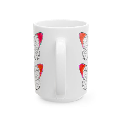 Chroma Ceramic Mug, (11oz, 15oz) Red