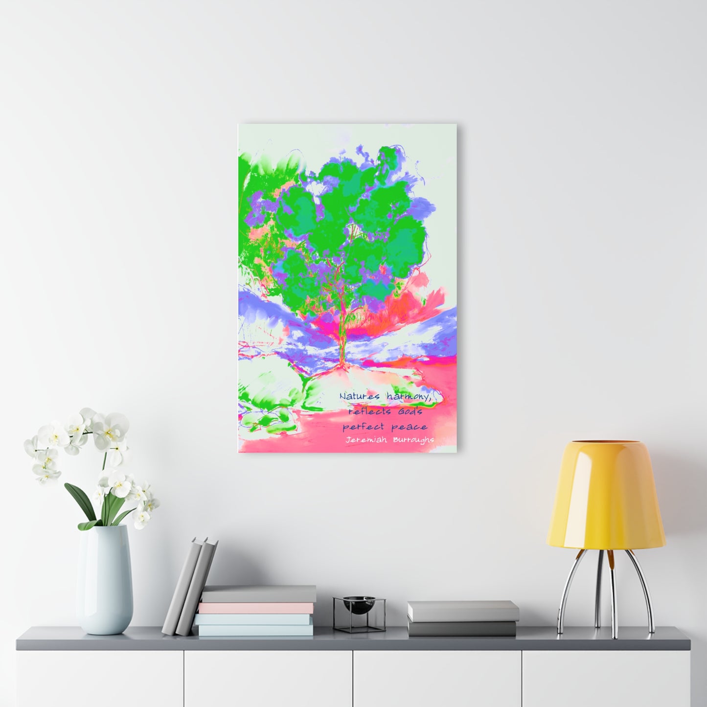Joyful Landscape Acrylic Print "Natures harmony, reflects God's perfect peace" Jeremiah Burroughs