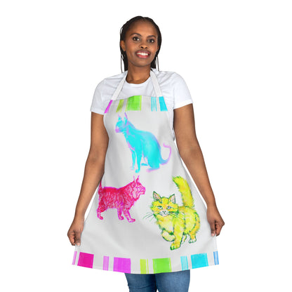Aprons Colorful Watercolor Cats