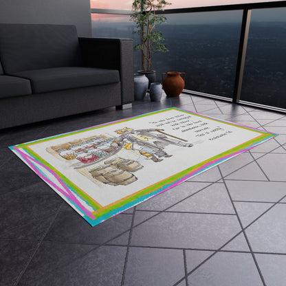 Kitty Fun Indoor/Outdoor Rug Inspirational quote