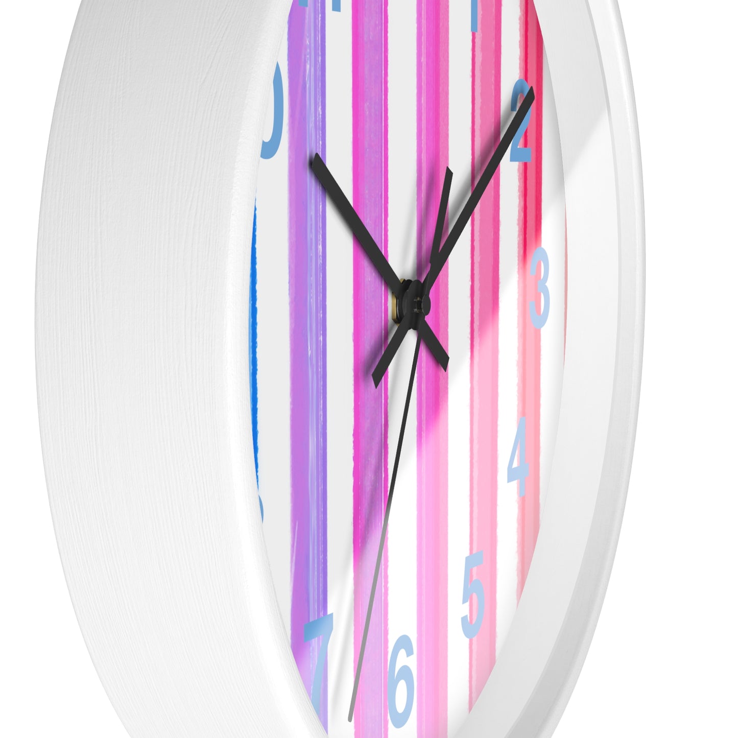 Kitchen & Dining, Office Watercolor Stripes Wall Clock
